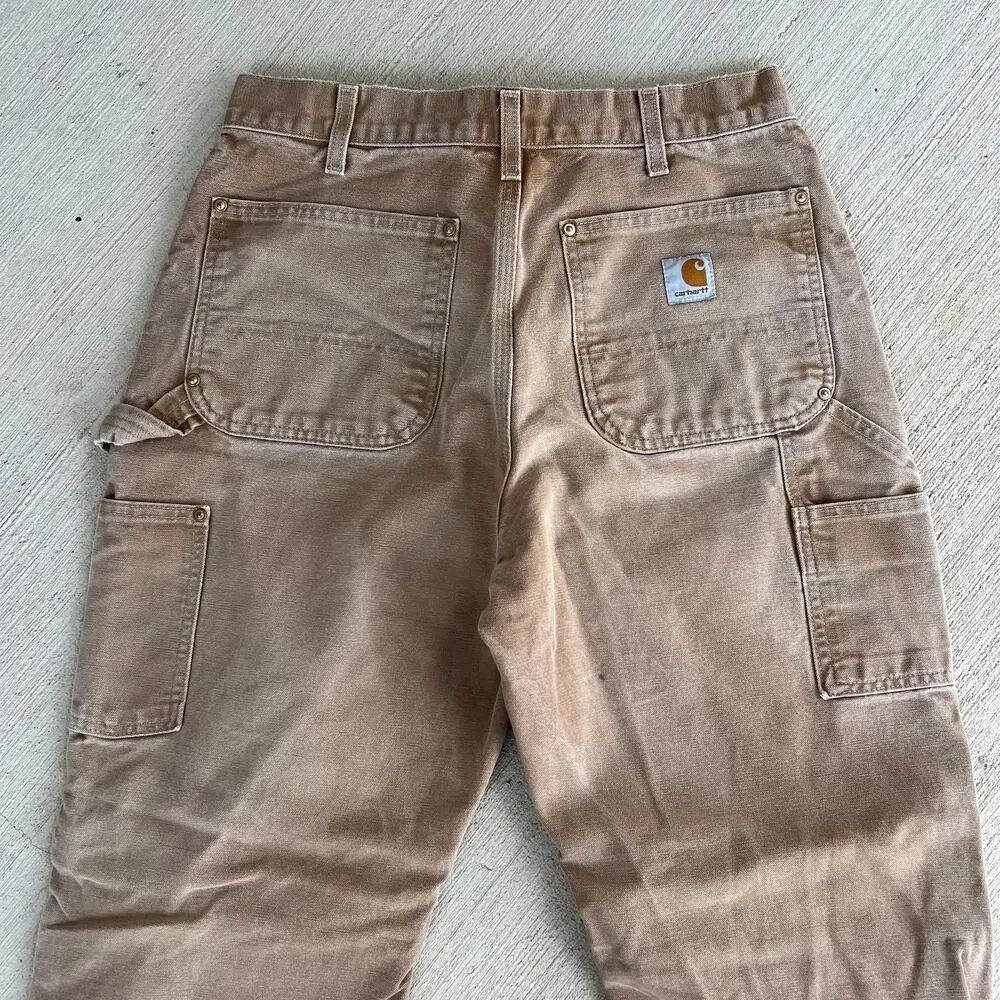 Carhartt B01 BRN brown double knee work wear carpenter pants